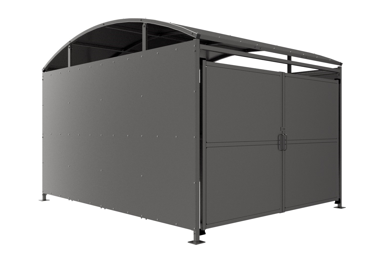 YM2 Shelter C/W Clad Doors - Galvanised product image