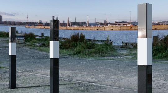 Black and White Square Bollards banner image
