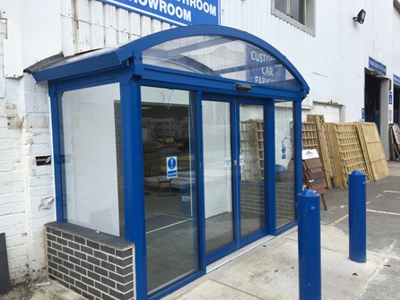 Sydenhams purchase a bespoke entrance canopy for their Isle of Wight branch article image